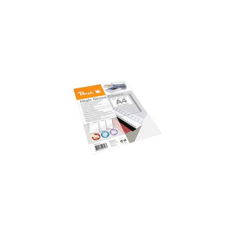 PEACH vazací zadní obaly, A4 250gsm, bílé, 25 ks