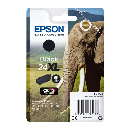 Epson Singlepack Black 24XL Claria Photo HD Ink