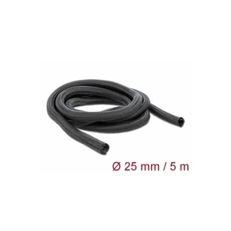 Delock Samouzavírací pletené opláštění 5 m x 25 mm, černé