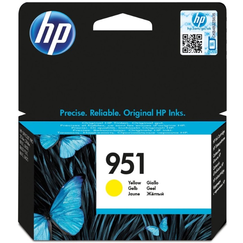 HP 951 Yellow Original Ink Cart, CN052AE (700 pages)