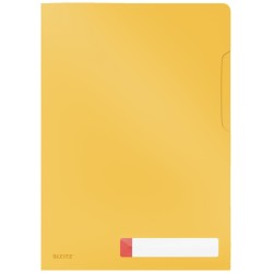 LEITZ L Desky na dokumenty Cosy A4, neprůhledný PP 200 mic, 3 ks, teplá žlutá