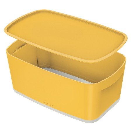 LEITZ Úložný box s víkem MyBox Cosy, velikost S, teplá žlutá 52634019