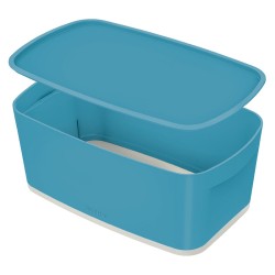 LEITZ Úložný box s víkem MyBox Cosy, velikost S, klidná modrá 52630061