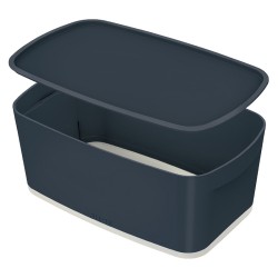 LEITZ Úložný box s víkem MyBox Cosy, velikost S, sametová šedá 52634089
