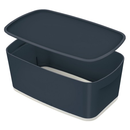LEITZ Úložný box s víkem MyBox Cosy, velikost S, sametová šedá 52634089