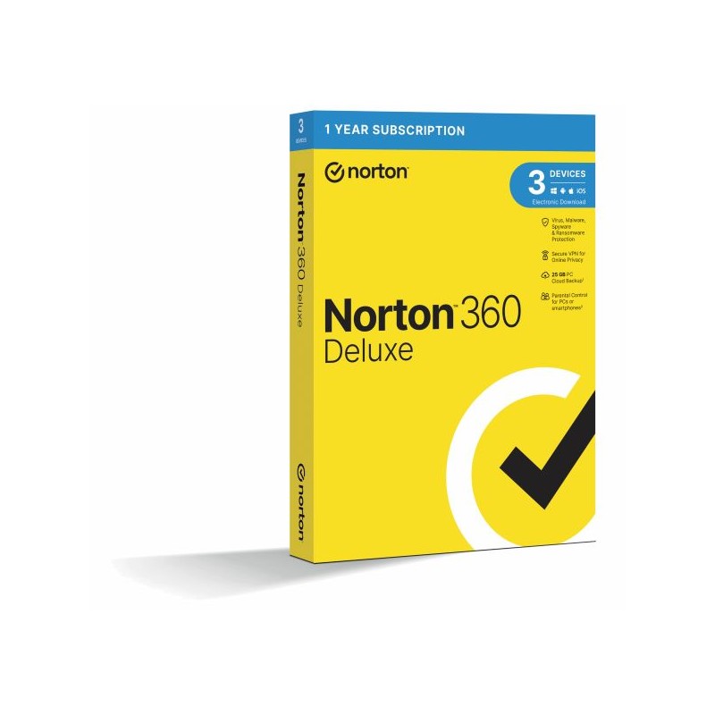 NORTON 360 DELUXE 25GB CZ 1uživatel pro 3 zařízení na 1rok_CZ box