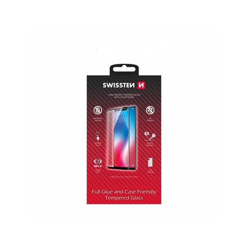 Swissten ochranné Sklo Case Friendly Huawei P Smart 2021 CERNÉ
