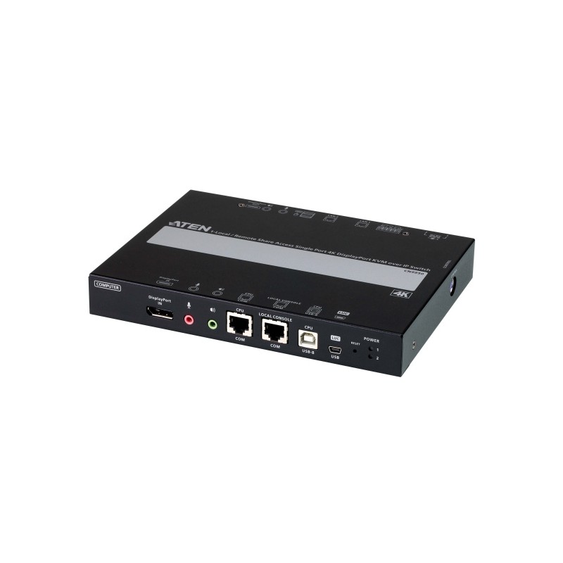 Aten 1-Local/Remote Share Access Single Port 4K DisplayPort KVM over IP Switch