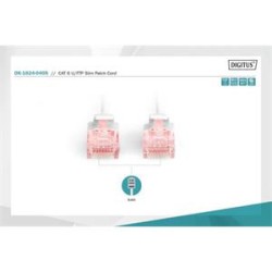 DIGITUS CAT 6 U-FTP slim patch cord, Cu, LSZH AWG 28/7, length 4 m, color grey