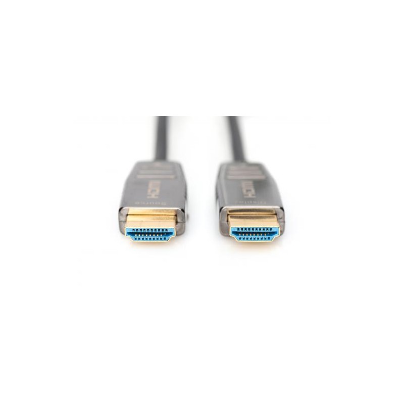 Digitus HDMI AOC hybridní optický kabel, Type A M/M, 10m, UHD 8K@60Hz, CE, gold, bl
