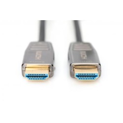Digitus HDMI 2.1 AOC hybridní optický kabel, Typ A M/M, 30m, UHD 8K@60Hz, CE, gold, bl