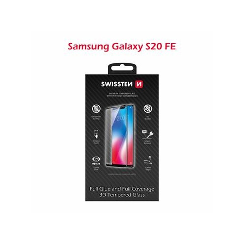 Swissten ochranné Sklo Ultra Durable 3D Samsung G780 Galaxy S20 FE CERNÉ