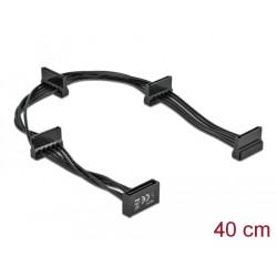 Delock Napájecí kabel SATA 15 pin samec 4 x SATA 15 pin samice 40 cm černý