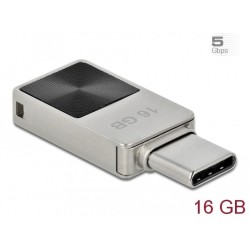 Delock Mini Flash disk USB 3.2 Gen 1, USB-C, 16 GB - kovový kryt