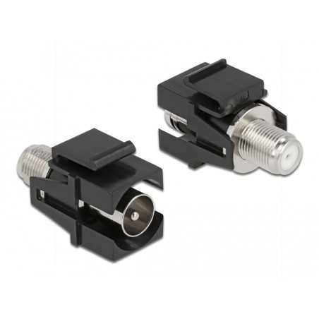 Delock Keystone modul IEC samec F samice černá 86856