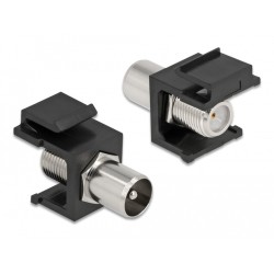 Delock Keystone modul IEC samec F samice černá 86857