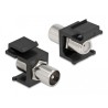 Delock Keystone modul IEC samec F samice černá 86857