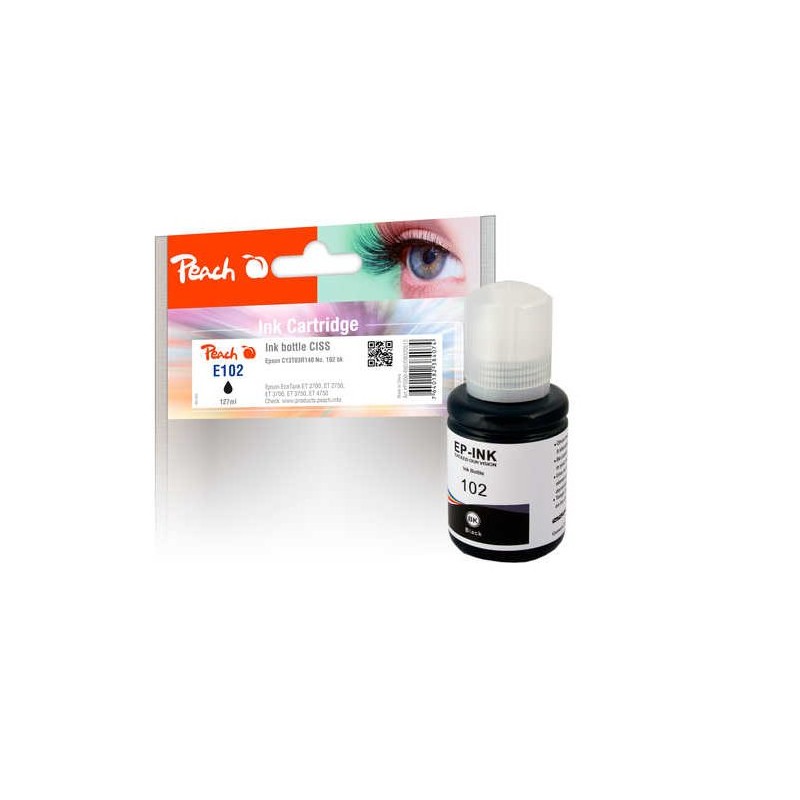 PEACH kompatibilní cartridge Epson No. 102, black, 127ml