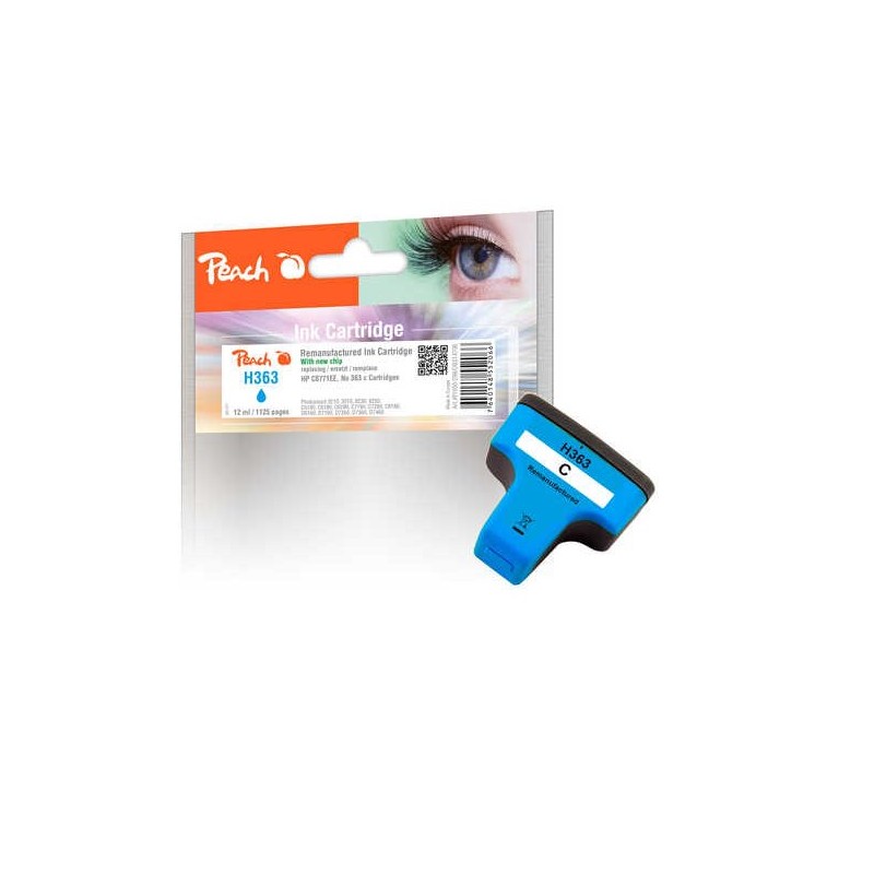 PEACH kompatibilní cartridge HP C8771EE No.363, Cyan, 12 ml
