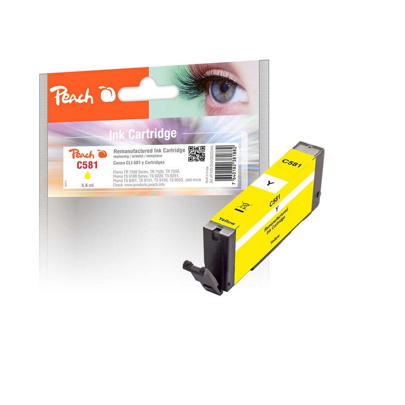 PEACH kompatibilní cartridge Canon CLI-581, yellow, 5,6 ml