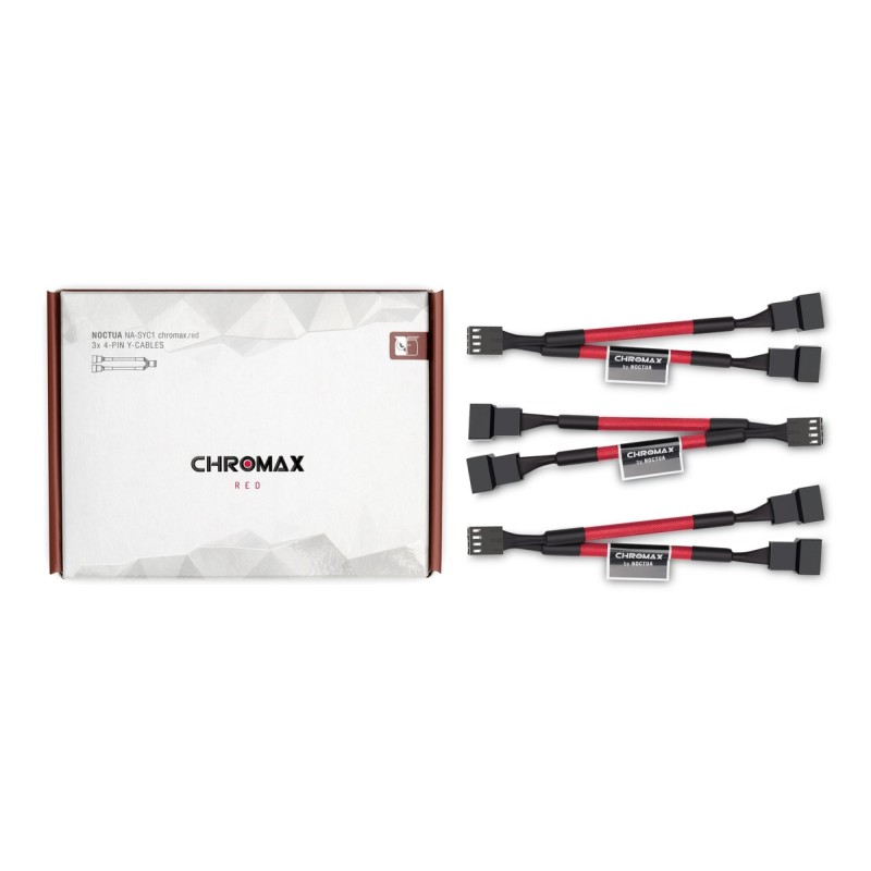 Noctua NA-SYC1 chromax.red - sada 3 ks, červená