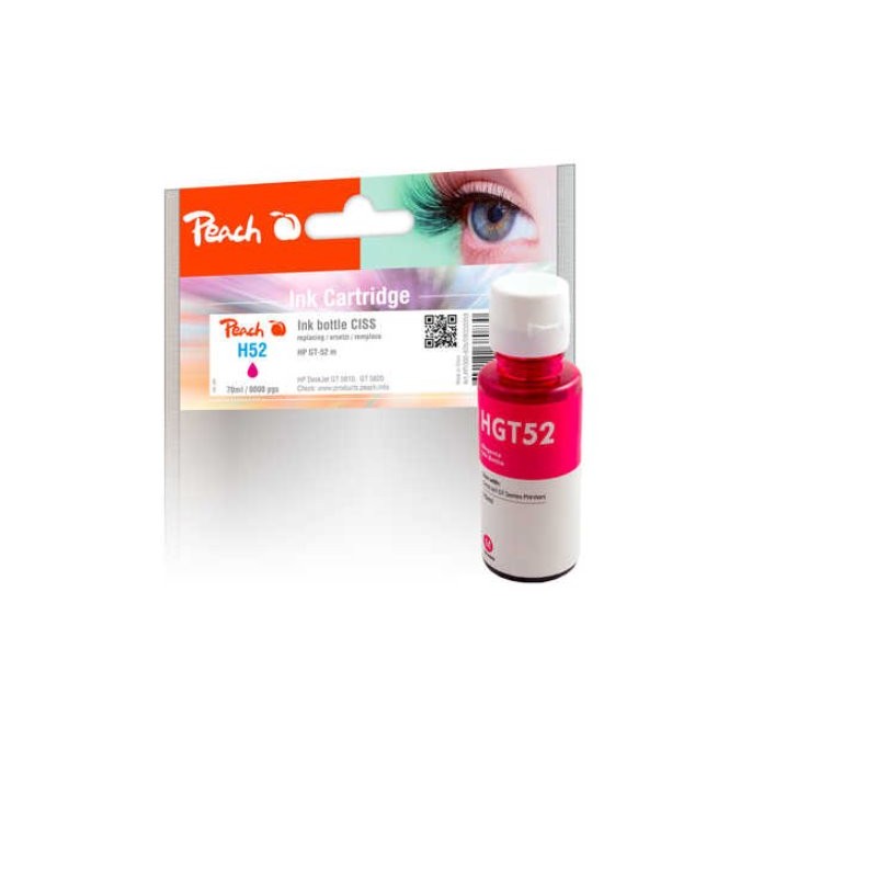 PEACH kompatibilní cartridge HP GT52, magenta, 70 ml