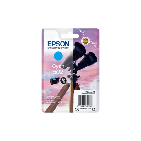 EPSON ink bar Singlepack "Dalekohled" Cyan 502 Ink, BAR 165 stran