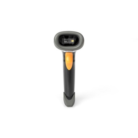 DIGITUS Ruční skener čárových kódů 2D, napájený z baterie, kompatibilní s Bluetooth a QR kódem, 200 skenů / s, s držákem
