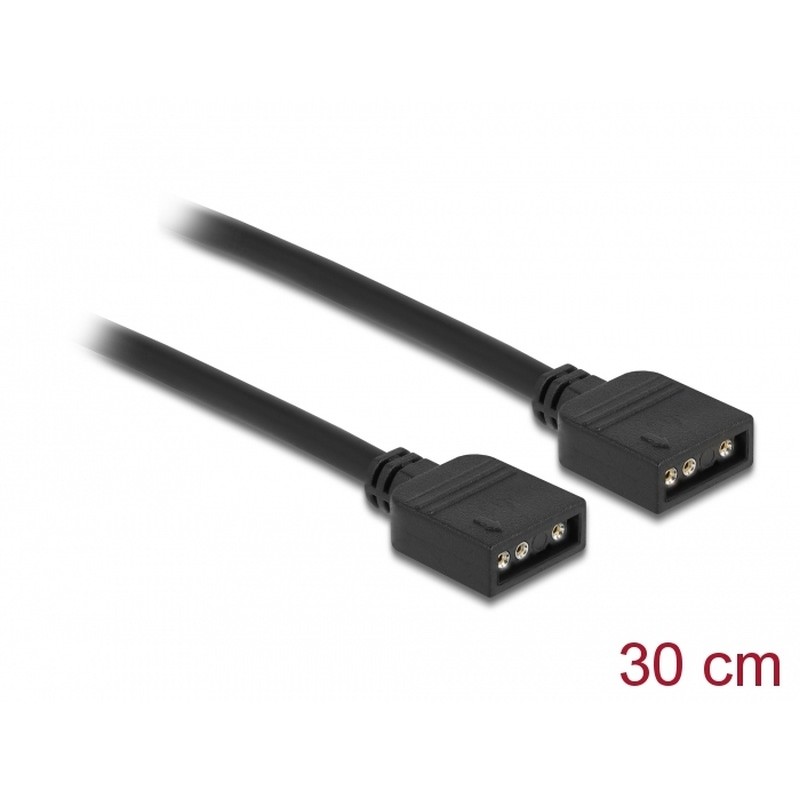 Delock Spojovací kabel RGB, 3 pinový, na 5 V LED RGB / ARGB osvětlení, délka 30 cm
