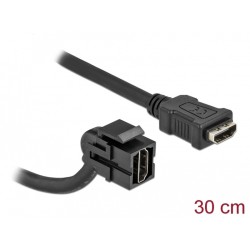 Delock Keystone modul HDMI samice 110° HDMI samice s kabelem černá