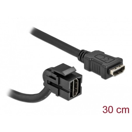 Delock Keystone modul HDMI samice 110° HDMI samice s kabelem černá