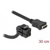 Delock Keystone modul HDMI samice 110° HDMI samice s kabelem černá