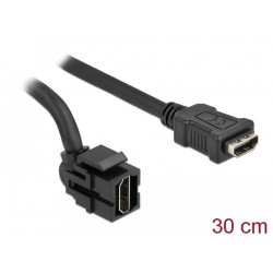 Delock Keystone modul HDMI samice 250° HDMI samice s kabelem černá