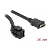 Delock Keystone modul HDMI samice 250° HDMI samice s kabelem černá