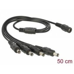 Delock Cable DC Splitter 5.5 x 2.1 mm 1 x female 4 x male