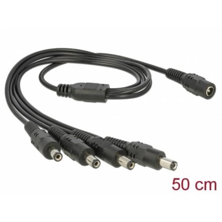 Delock Cable DC Splitter 5.5 x 2.1 mm 1 x female 4 x male