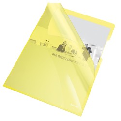Esselte desky L Premium A4, PVC, 150 mic, sáček 25 ks, žlutá