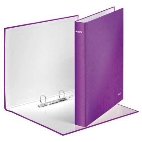 LEITZ Kroužkový pořadač WOW, A4+, 2DR/25mm, purpurová