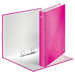 LEITZ Kroužkový pořadač WOW, A4+, 2DR/25mm, růžová