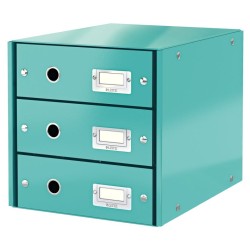 LEITZ Zásuvkový box Click&Store, 3 zásuvky, ledově modrá