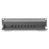 DIGITUS Patch panel CAT 6A, stíněný, 8portový 1U, 10 "montáž do stojanu, černá RAL 9005