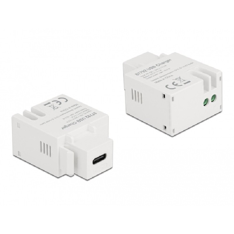 Delock Keystone Modul s nabíjecím portem USB C, 2.1 A, bílá