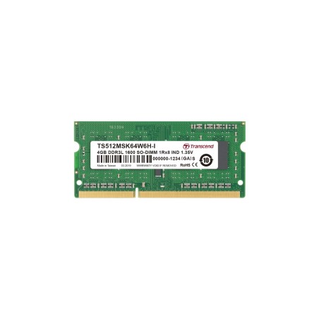 Transcend průmyslová paměť SODIMM DDR3 4GB 1600MHz, 1Rx8, CL11