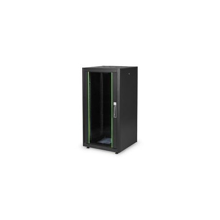 Digitus 26U serverový rozvaděč, Unique, 1260x800x1000 mm, perforované ocelové dveře, barva černá (RAL 9005)