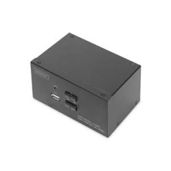 DIGITUS KVM přepínač, 2 porty, dva displeje, 4K, HDMI DS12860
