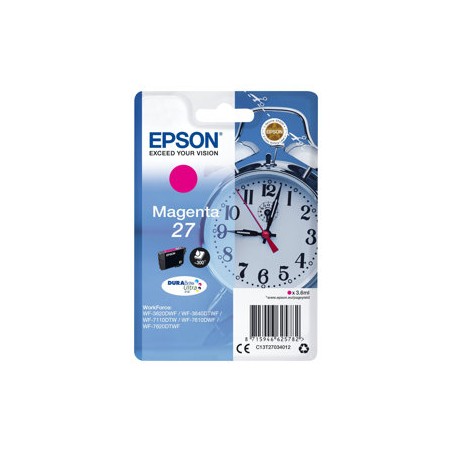 EPSON ink bar Singlepack "Budík" Magenta 27 DURABrite Ultra Ink
