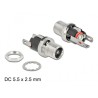Delock Konektor DC 5,5 x 2,5 x 12,0 mm, zásuvková hlavice, pájecí verze