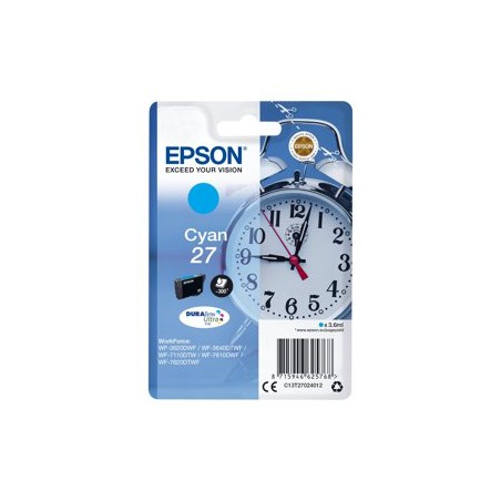 EPSON ink bar Singlepack "Budík" Cyan 27 DURABrite Ultra Ink
