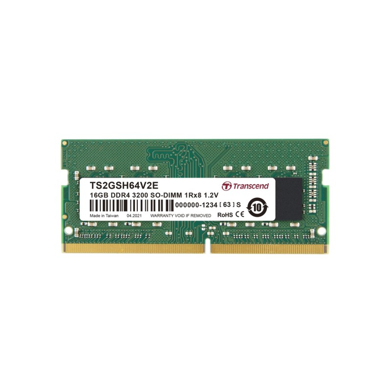 Transcend paměť 16GB SODIMM DDR4 3200 1Rx8 2Gx8 CL22 1.2V