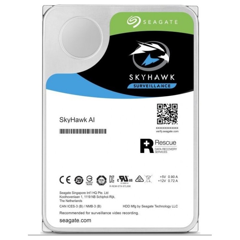 Seagate SkyHawk AI HDD, 16TB, SATAIII, 256MB cache, 7.200RPM